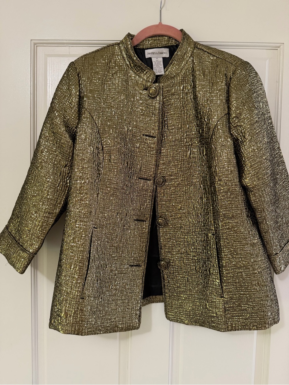 Drapers and Damons Metallic Gold Evening Jacket